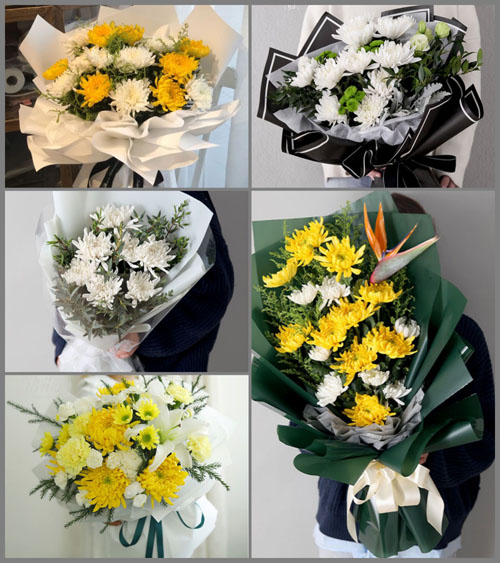 山东莱芜莱城区羊里镇王家中荣村白事花束代送